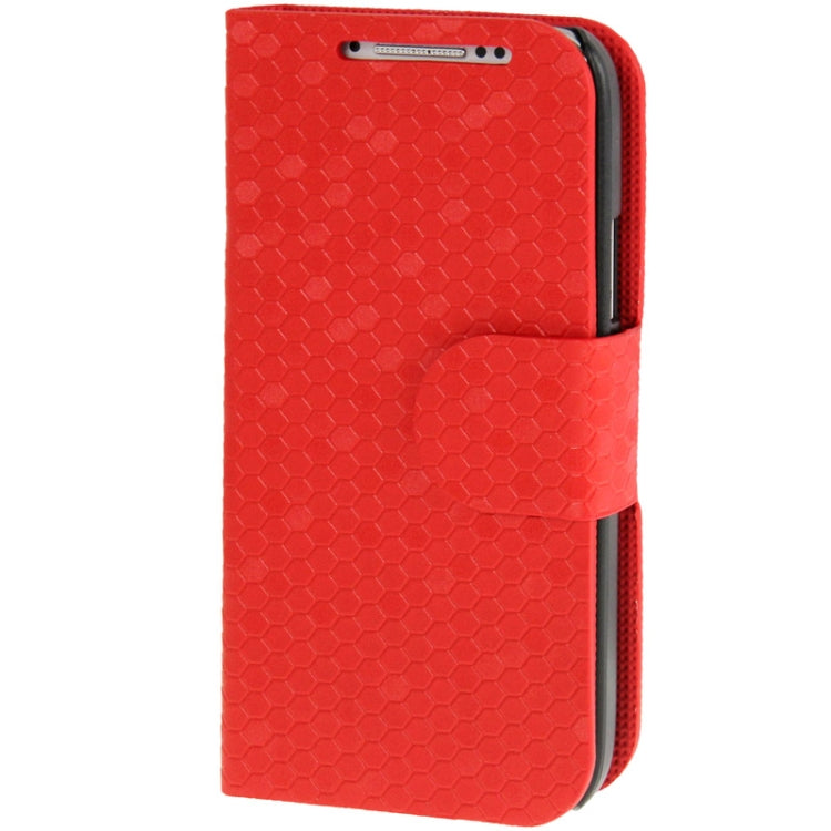 Honeycomb Texture Flip  Leather Case with Credit Card Slots & Holder for Galaxy S IV mini / i9190