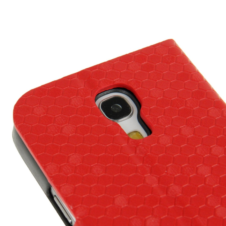 Honeycomb Texture Flip  Leather Case with Credit Card Slots & Holder for Galaxy S IV mini / i9190