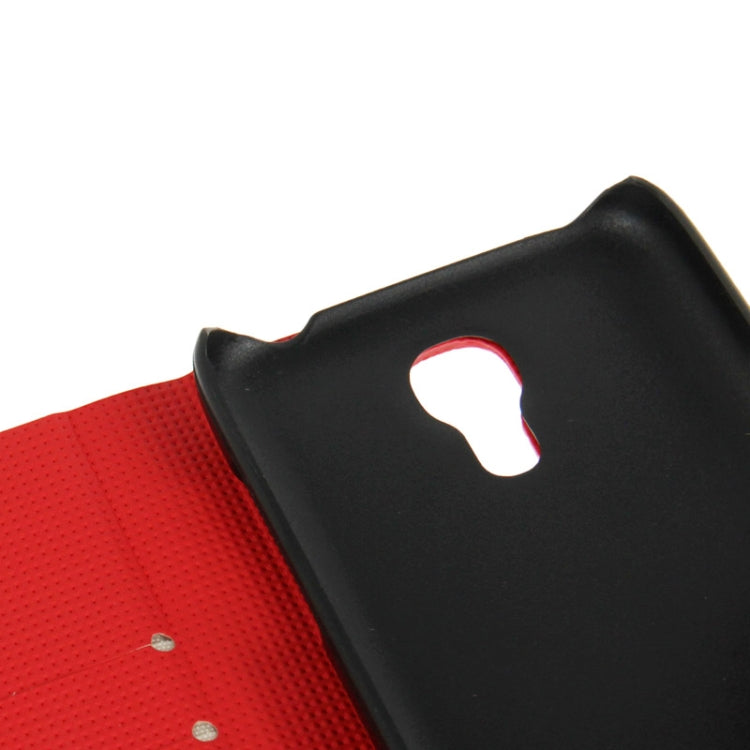 Honeycomb Texture Flip  Leather Case with Credit Card Slots & Holder for Galaxy S IV mini / i9190