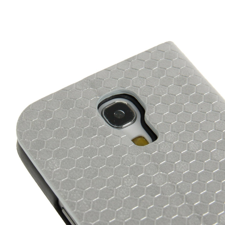 Honeycomb Texture Flip  Leather Case with Credit Card Slots & Holder for Galaxy S IV mini / i9190