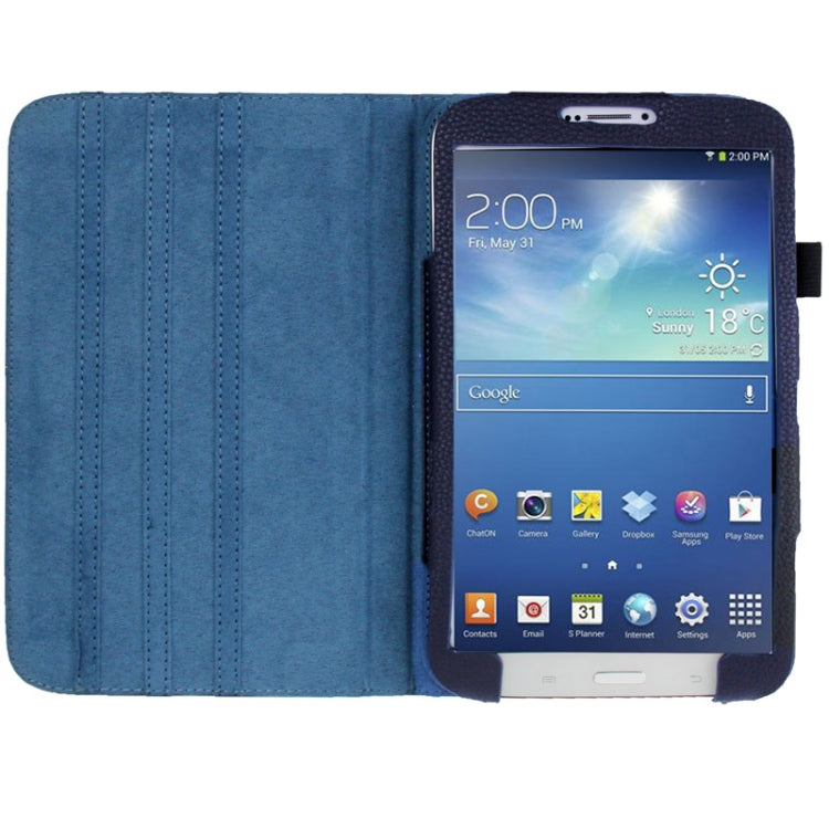 Litchi Texture Leather Case with 3-angle Adjustment Viewing Holder for Galaxy Tab 3 (8.0) / T3110 / T3100,