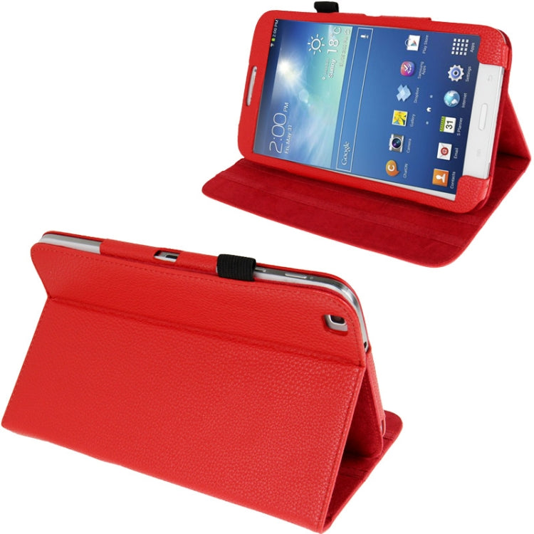 Litchi Texture Leather Case with 3-angle Adjustment Viewing Holder for Galaxy Tab 3 (8.0) / T3110 / T3100,