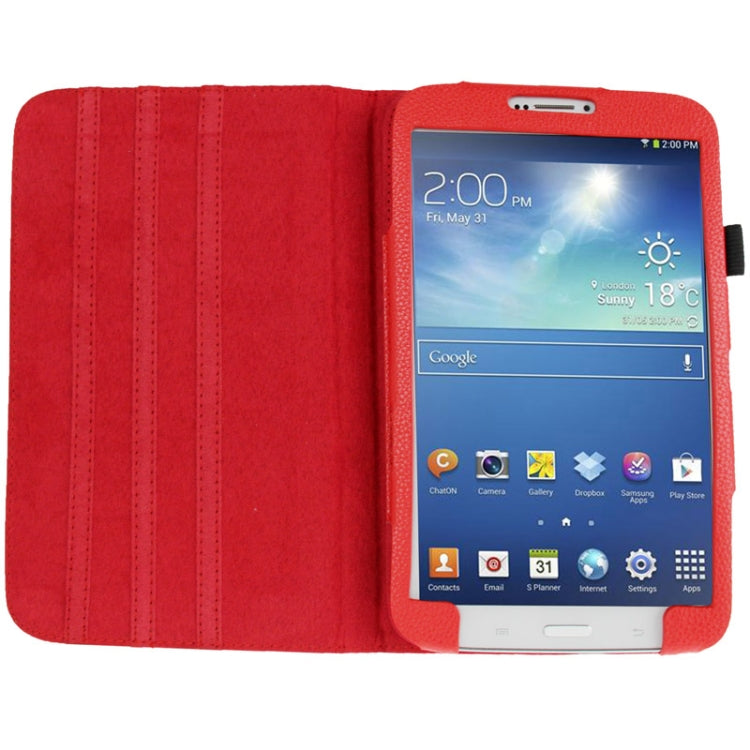 Litchi Texture Leather Case with 3-angle Adjustment Viewing Holder for Galaxy Tab 3 (8.0) / T3110 / T3100,