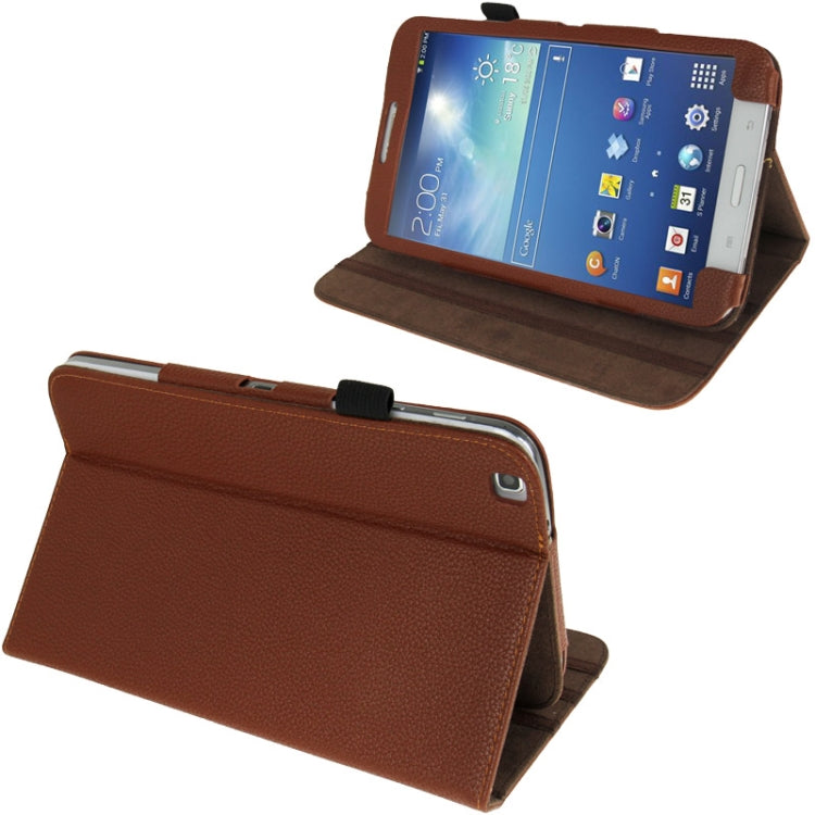 Litchi Texture Leather Case with 3-angle Adjustment Viewing Holder for Galaxy Tab 3 (8.0) / T3110 / T3100,