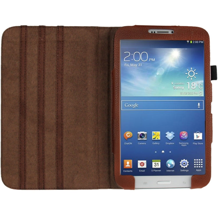 Litchi Texture Leather Case with 3-angle Adjustment Viewing Holder for Galaxy Tab 3 (8.0) / T3110 / T3100,