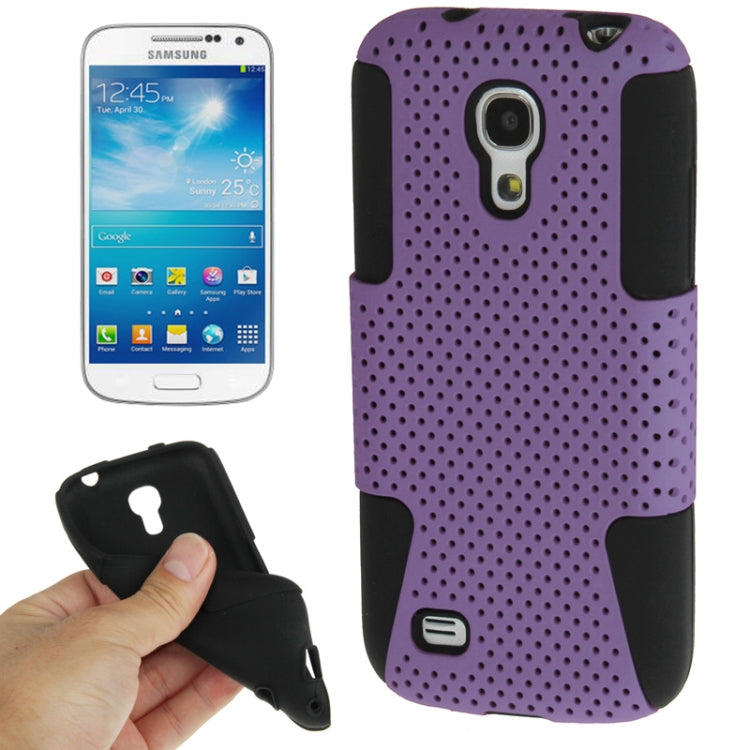 2-color Series Mesh Plastic + Silicon Combination Case for Galaxy S IV mini / i9190