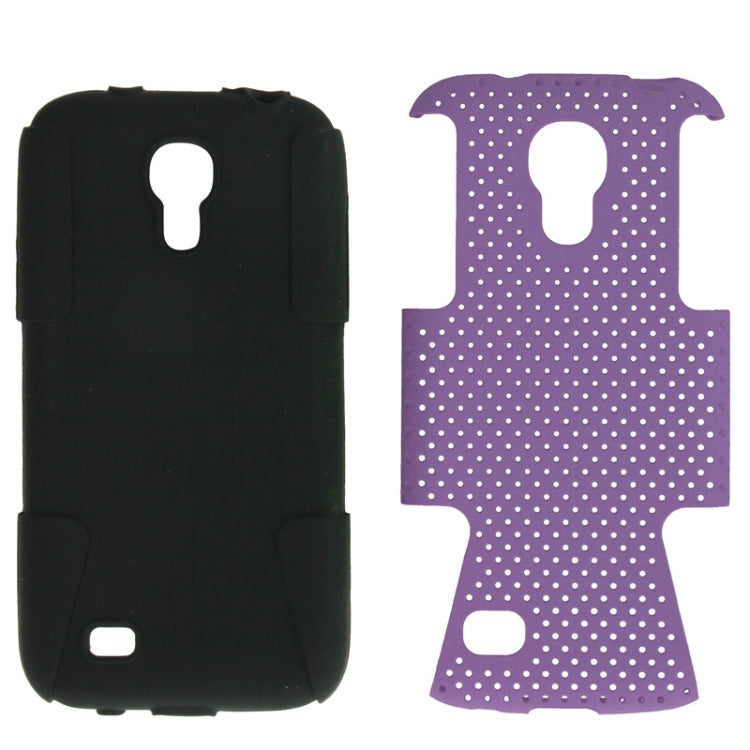 2-color Series Mesh Plastic + Silicon Combination Case for Galaxy S IV mini / i9190