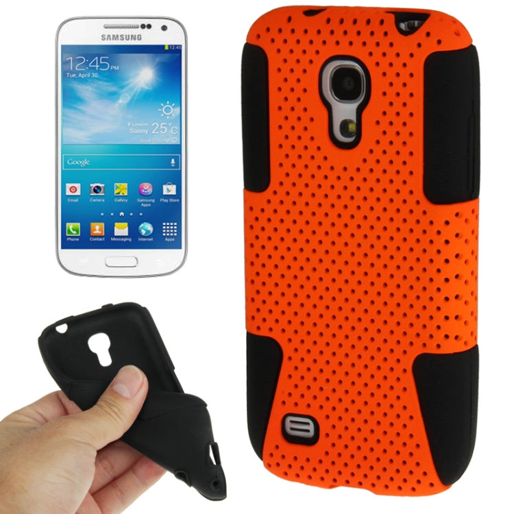 2-color Series Mesh Plastic + Silicon Combination Case for Galaxy S IV mini / i9190