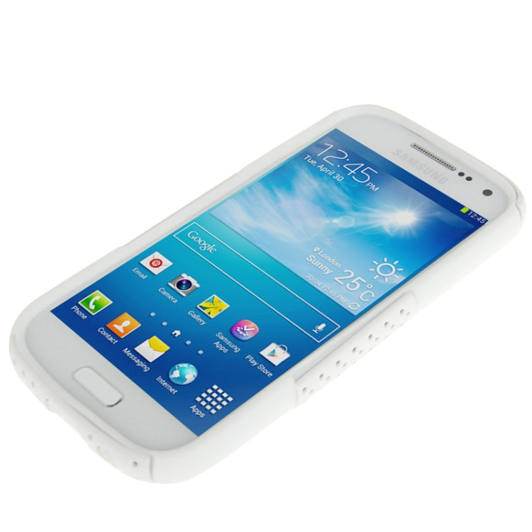 Mesh Plastic + Silicon Combination Case for Galaxy S IV mini / i9190(White)