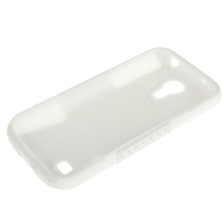 Mesh Plastic + Silicon Combination Case for Galaxy S IV mini / i9190(White)