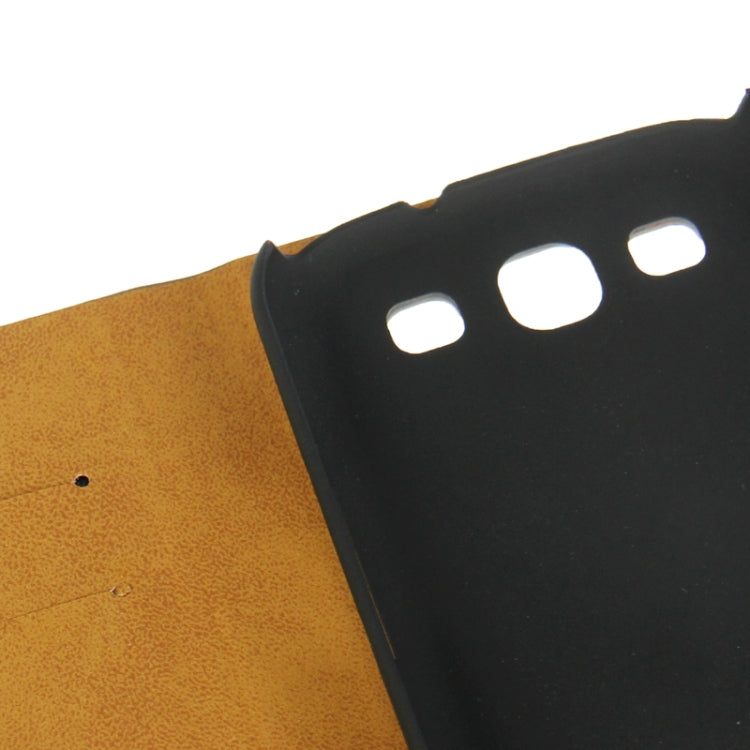 Denim Pattern Flip Leather Case with Credit Card Slot & Holder for Galaxy S III / i9300