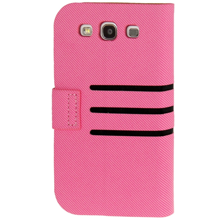 Denim Pattern Flip Leather Case with Credit Card Slot & Holder for Galaxy S III / i9300