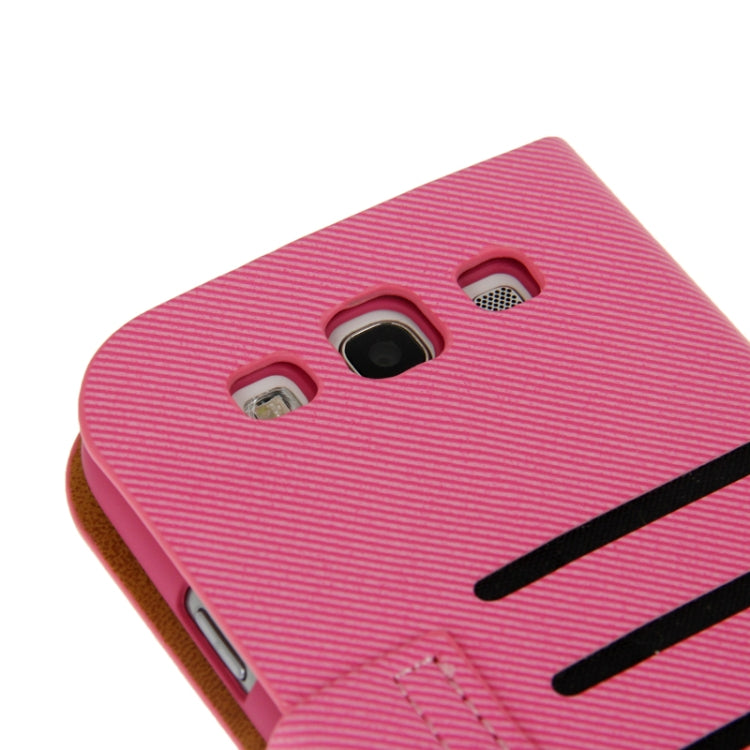Denim Pattern Flip Leather Case with Credit Card Slot & Holder for Galaxy S III / i9300