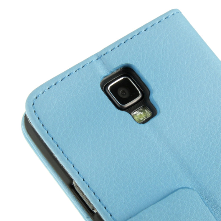 Litchi Texture Horizontal Flip Soft Leather Case with Holder & Credit Card Slots for Galaxy S IV Active / i9295