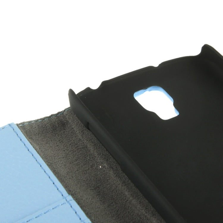 Litchi Texture Horizontal Flip Soft Leather Case with Holder & Credit Card Slots for Galaxy S IV Active / i9295
