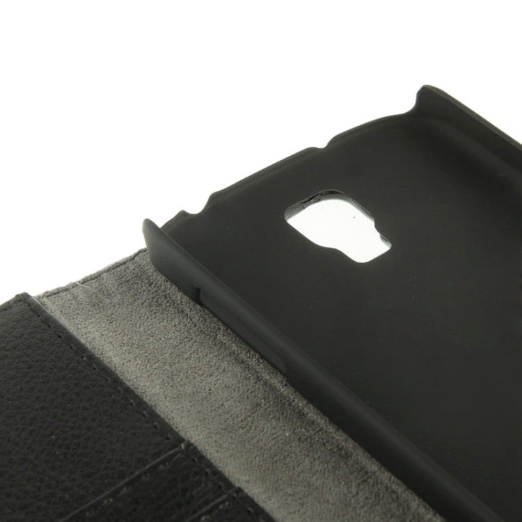 Litchi Texture Horizontal Flip Soft Leather Case with Holder & Credit Card Slots for Galaxy S IV Active / i9295