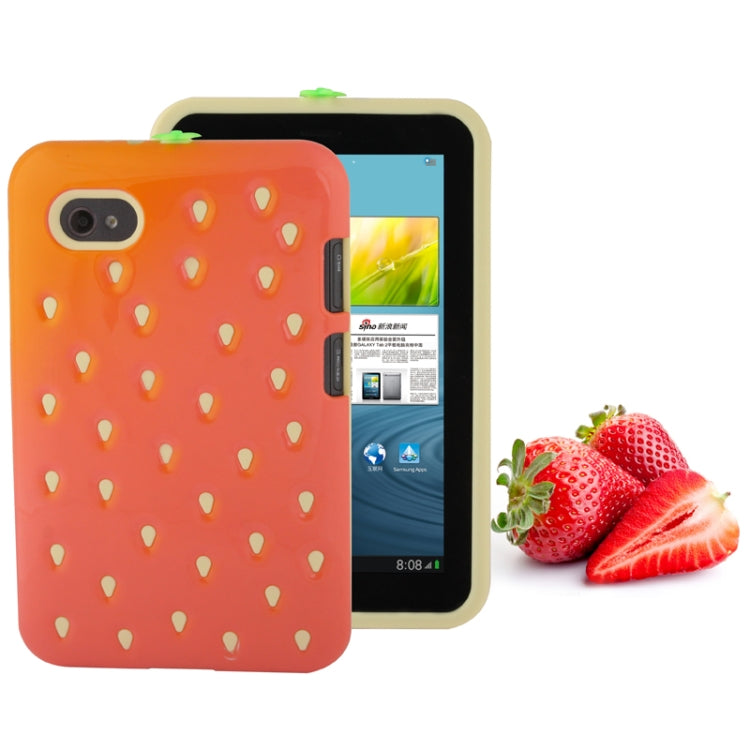 Strawberry Style Plastic + Silicon Combination Case for Samsung Tab 2 / P3100 / P6200