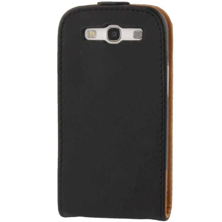 Vertical Flip Leather Case for Galaxy S III / i9300(Black)