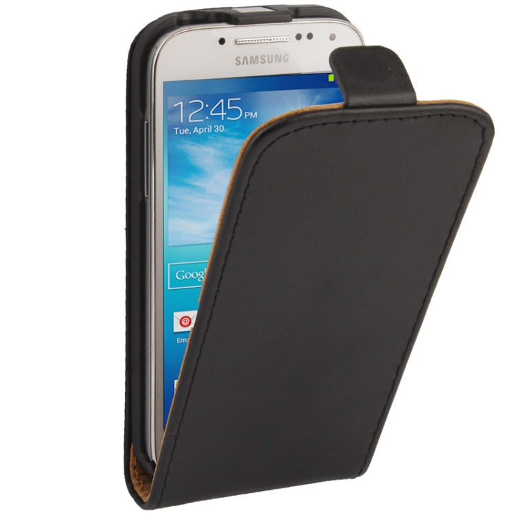 Vertical Flip Leather Case for Galaxy S IV mini / i9190 / i9192(Black)