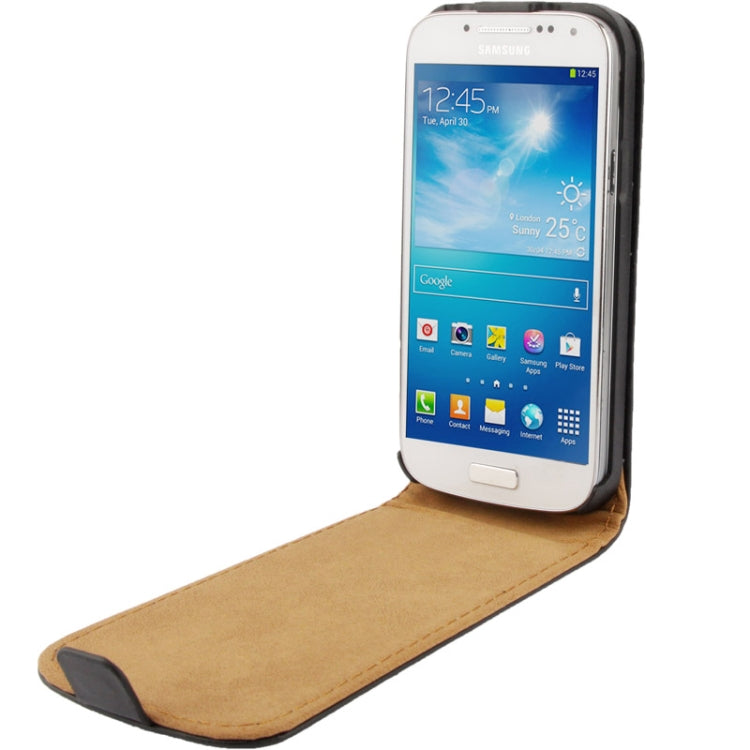 Vertical Flip Leather Case for Galaxy S IV mini / i9190 / i9192(Black)