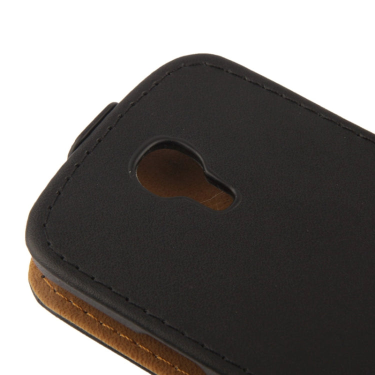 Vertical Flip Leather Case for Galaxy S IV mini / i9190 / i9192(Black)
