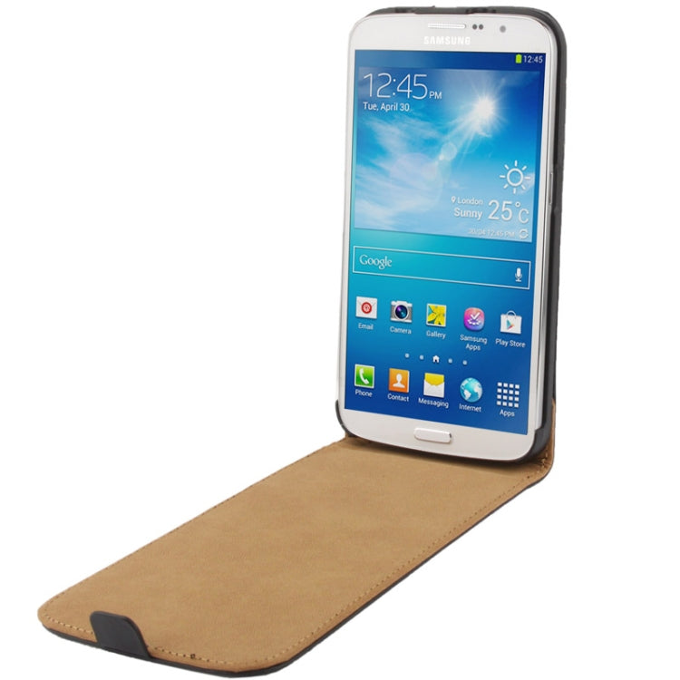 Vertical Flip Leather Case for Galaxy Mega 6.3 / i9200(Black)