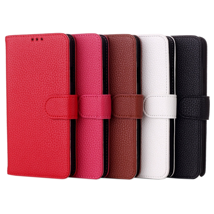 Litchi Texture Flip Leather Case with Card Slots & Holder for Galaxy Note III Lite / N7505(White)