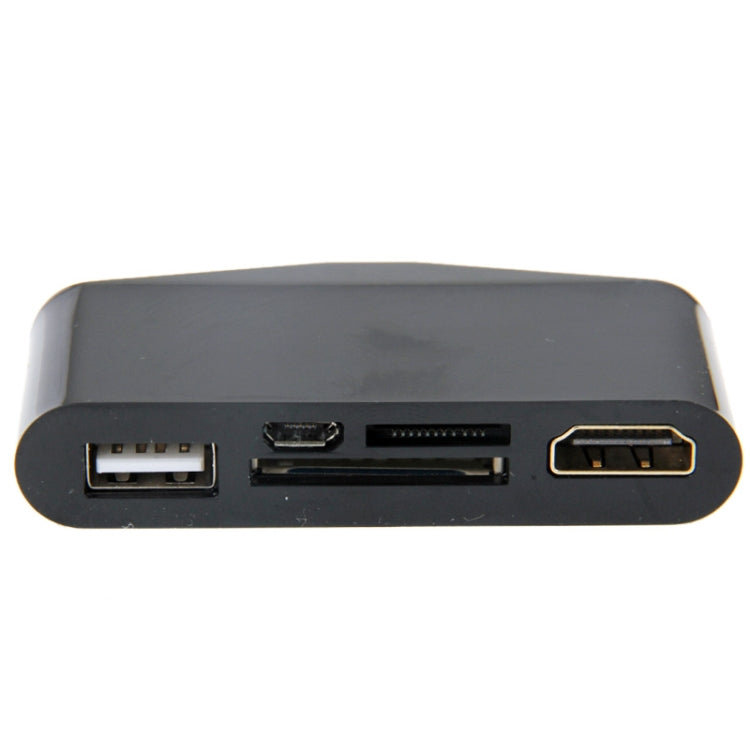 HD TV Adapter and OTG Card Reader for Galaxy S III / i9300 / S IV / i9500 / Note II / N7100(Black)