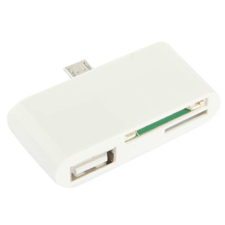 4 in 1 Micro USB OTG Card Reader, Support TF / M2 / SD Card / USB Flash Disk, For Galaxy S IV / S IV mini / S III / Note / Smartphone / Tablet PC