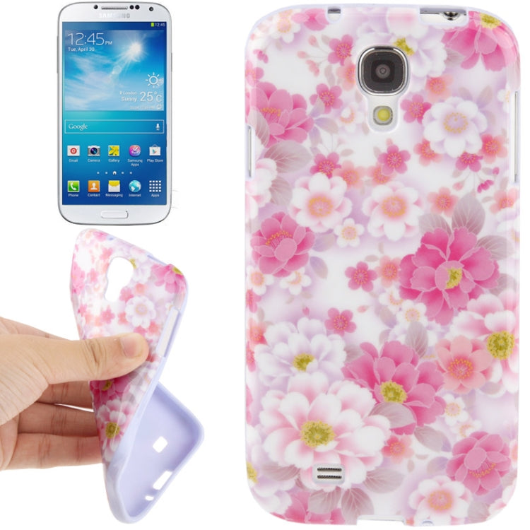 Pink Peony Pattern TPU Case for Galaxy S IV / i9500