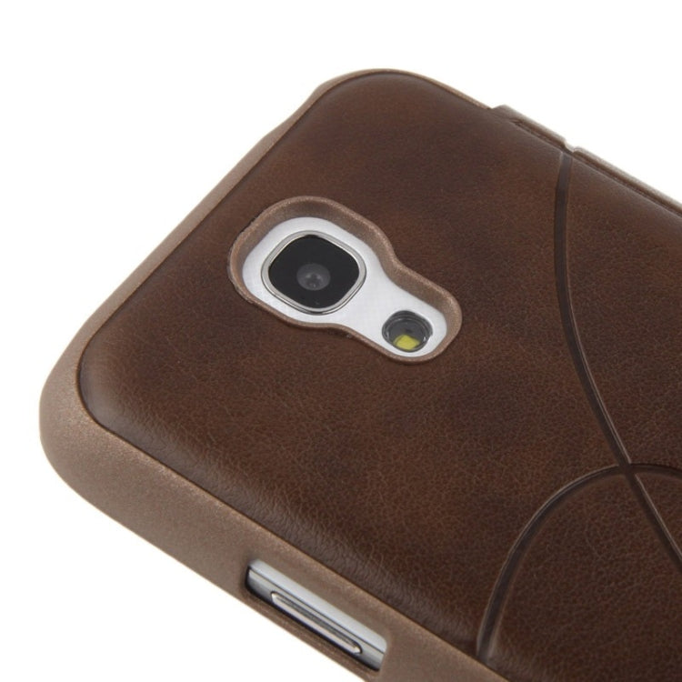 Embossing Pattern Leather Case with Call Display ID / Sleep / Wake-up Function for Galaxy S IV mini / i9190