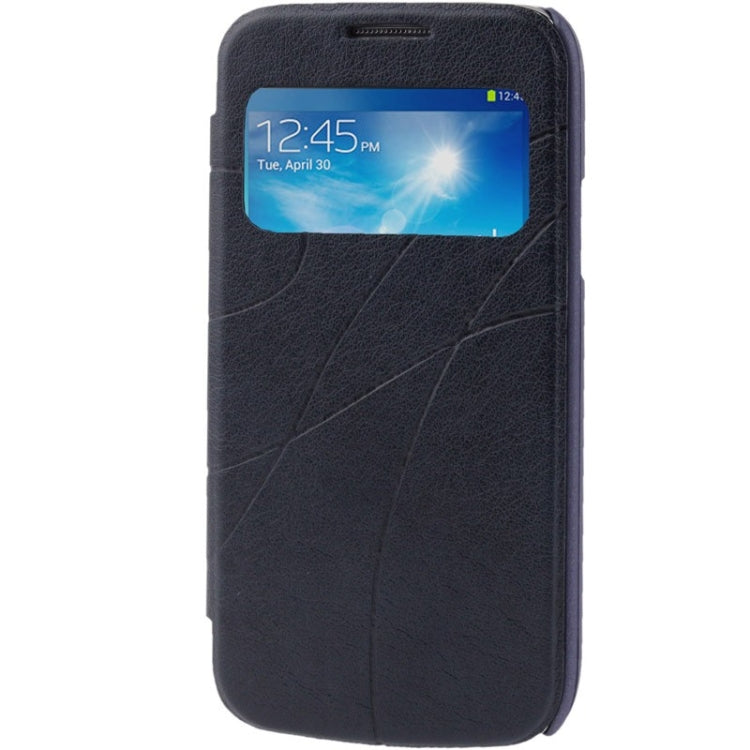 Embossing Pattern Leather Case with Call Display ID / Sleep / Wake-up Function for Galaxy S IV mini / i9190