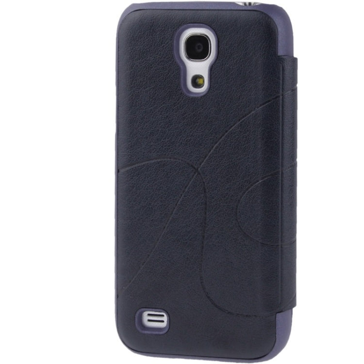 Embossing Pattern Leather Case with Call Display ID / Sleep / Wake-up Function for Galaxy S IV mini / i9190