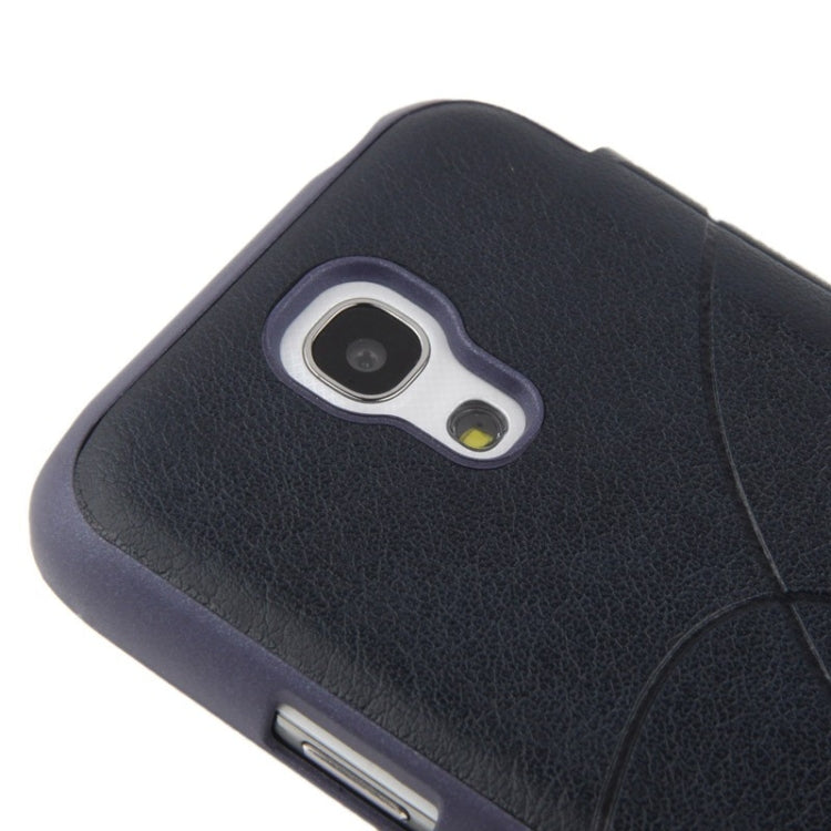 Embossing Pattern Leather Case with Call Display ID / Sleep / Wake-up Function for Galaxy S IV mini / i9190