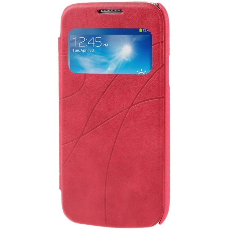 Embossing Pattern Leather Case with Call Display ID / Sleep / Wake-up Function for Galaxy S IV mini / i9190