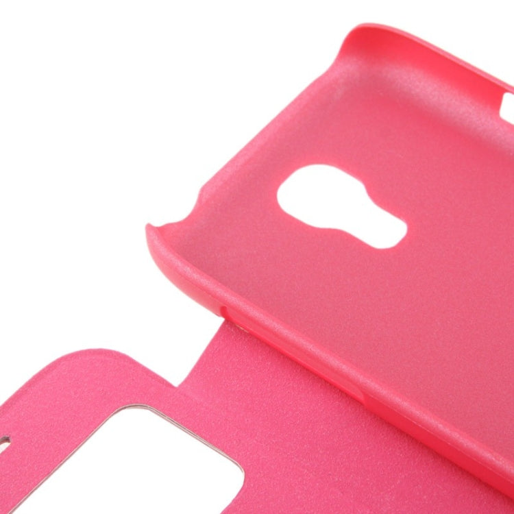 Embossing Pattern Leather Case with Call Display ID / Sleep / Wake-up Function for Galaxy S IV mini / i9190