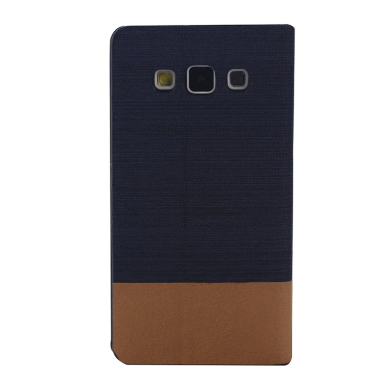 Horizontal Flip Canvas Leather Case with Card Slot & Holder for Galaxy A7 / A700