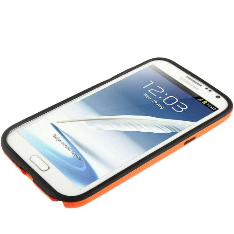 Hollow Watermelon Style Plastic + Black Silicone Combination Case for Galaxy Note II / N7100