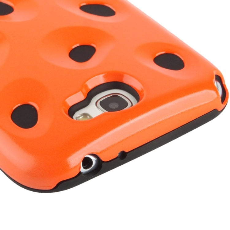 Hollow Watermelon Style Plastic + Black Silicone Combination Case for Galaxy Note II / N7100