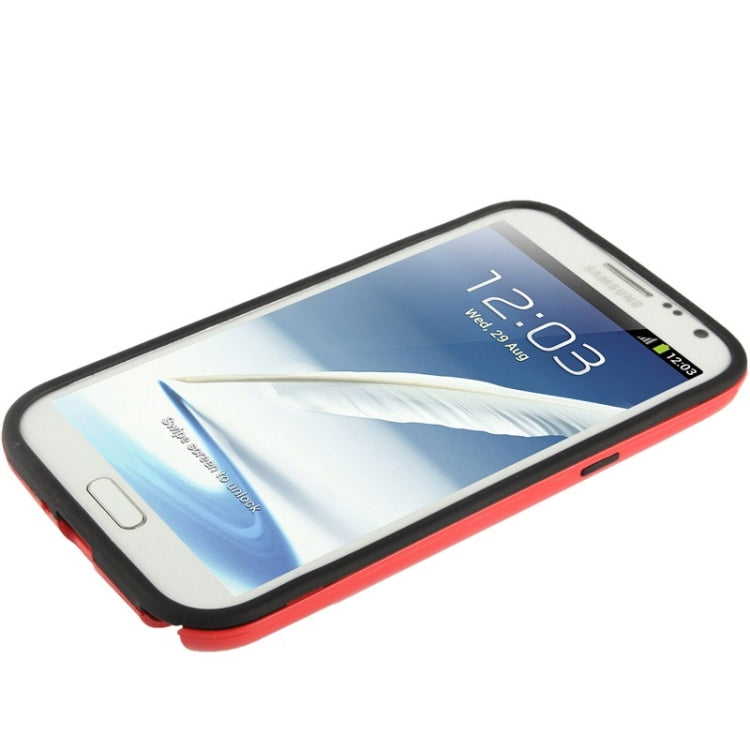 Hollow Watermelon Style Plastic + Black Silicone Combination Case for Galaxy Note II / N7100