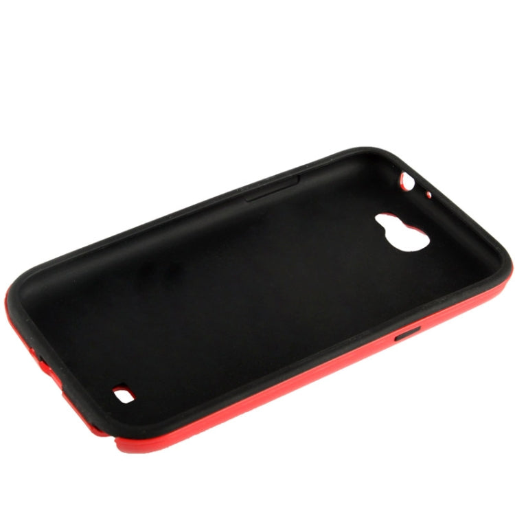 Hollow Watermelon Style Plastic + Black Silicone Combination Case for Galaxy Note II / N7100