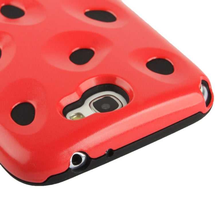 Hollow Watermelon Style Plastic + Black Silicone Combination Case for Galaxy Note II / N7100