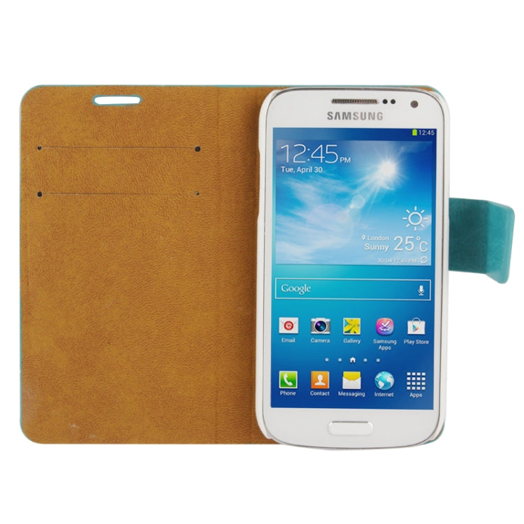 2-color Fine Sheepskin Texture Flip  Leather Case with Credit Card Slots & Holder for Galaxy S IV mini / i9190