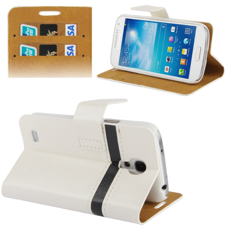 2-color Fine Sheepskin Texture Flip  Leather Case with Credit Card Slots & Holder for Galaxy S IV mini / i9190