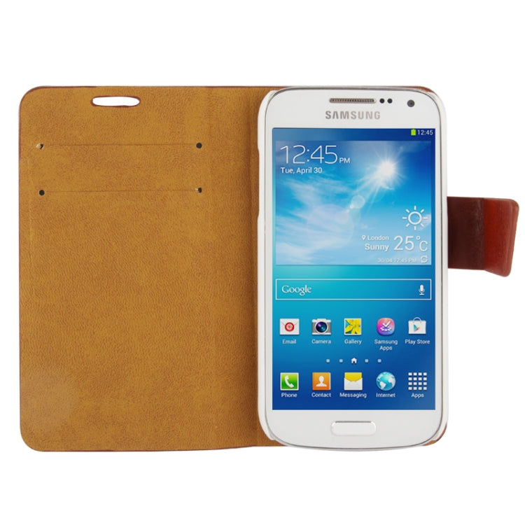 2-color Fine Sheepskin Texture Flip  Leather Case with Credit Card Slots & Holder for Galaxy S IV mini / i9190