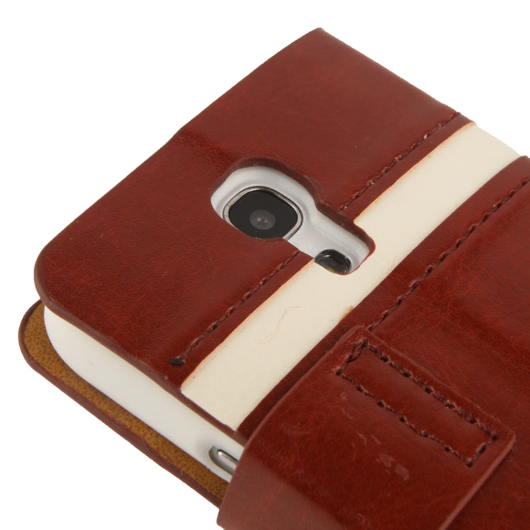 2-color Fine Sheepskin Texture Flip  Leather Case with Credit Card Slots & Holder for Galaxy S IV mini / i9190
