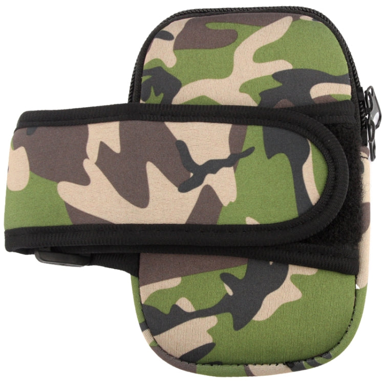 Camouflage Pattern Thicken Nylon Fabric Double Layers Sports Armband Case for Galaxy S IV mini / i9190 / SIII mini / i8190 / i8260