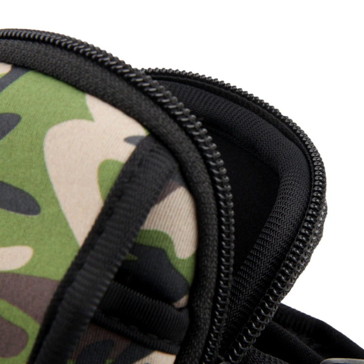 Camouflage Pattern Thicken Nylon Fabric Double Layers Sports Armband Case for Galaxy Note II / N7100 / i9220