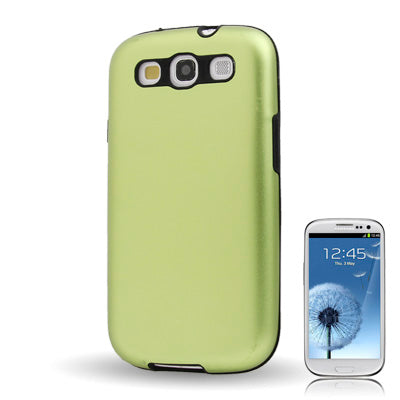 Metal Case + Silicone Protective Sleeve for Galaxy SIII / i9300 (Light Green)