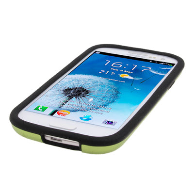 Metal Case + Silicone Protective Sleeve for Galaxy SIII / i9300 (Light Green)